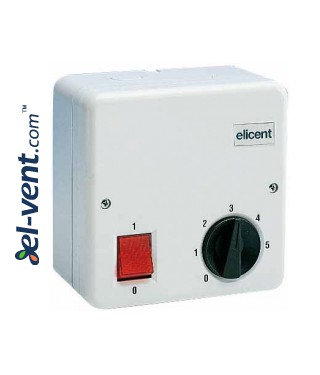 RVS 0.5 A, IP42 (2RV4042) - трансформаторный 5-ступенчатый регулятор скорости вращения вентилятора